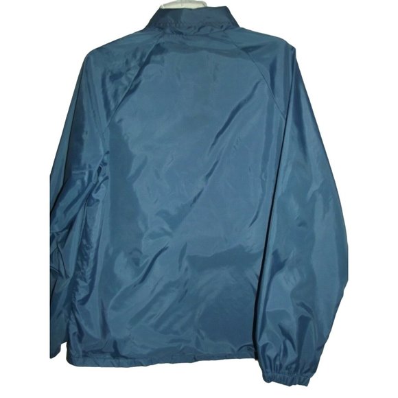 Vintage Mens Cardinal G.E Williams Contracting Sz Medium Blue Windbreaker Jacket - Picture 5 of 12